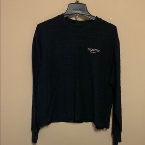 Supreme Men’s Rope Stripe Black Sweatshirt Sweater